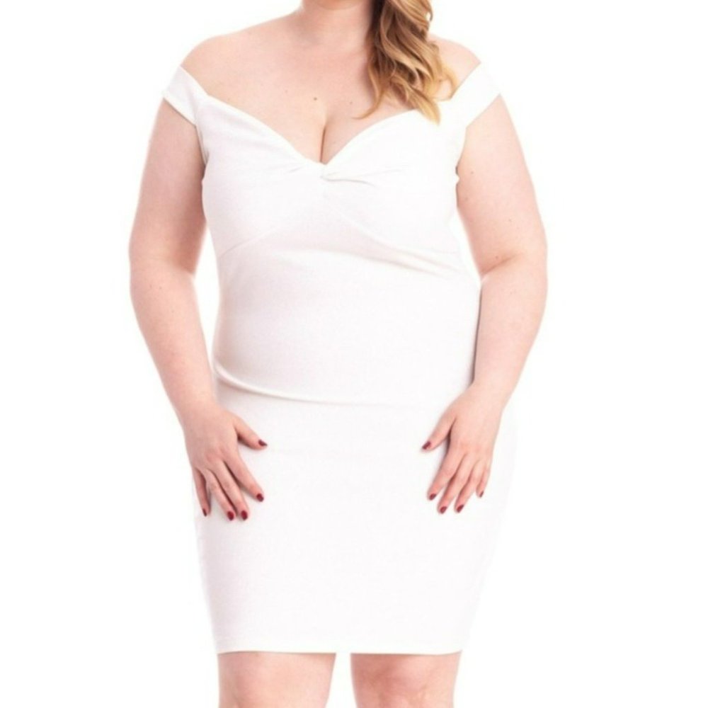 Rethm Off Shoulder Glitter Mini Dress Ivory Size XXXL NWT